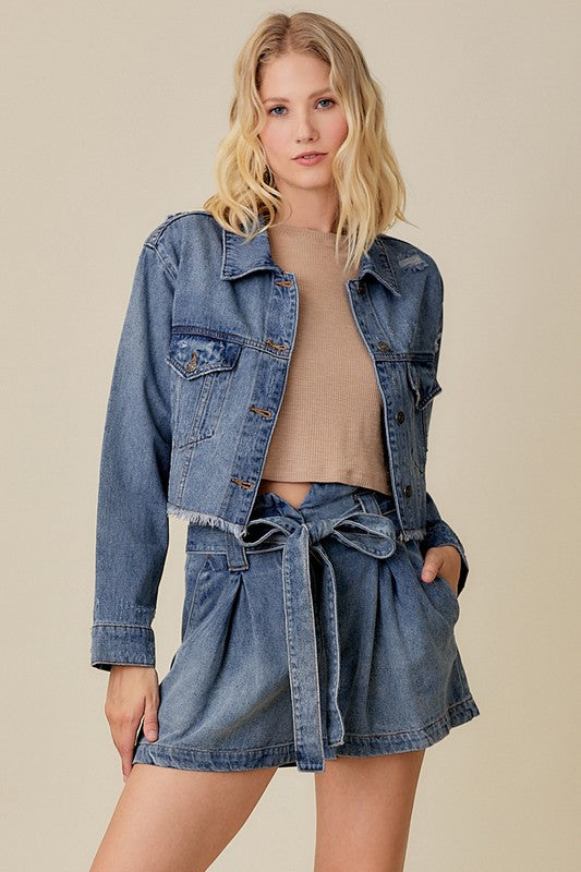 Raw Edge Denim Jacket