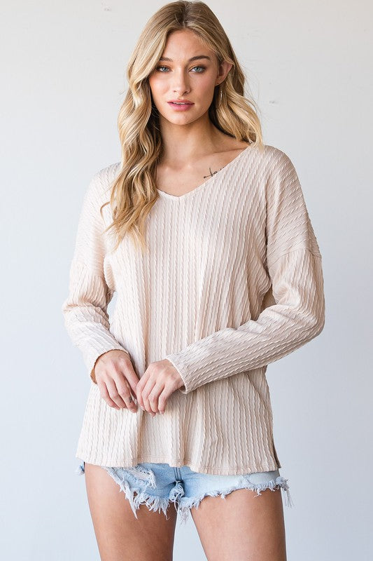 Ribbed Long Sleeve Top