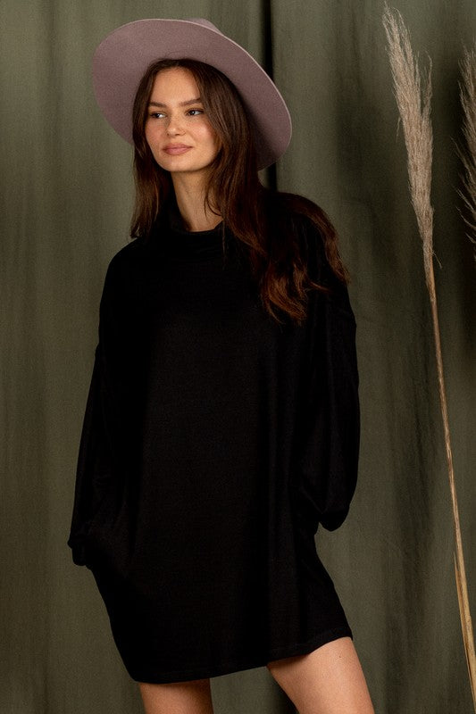 Turtleneck Midi Dress