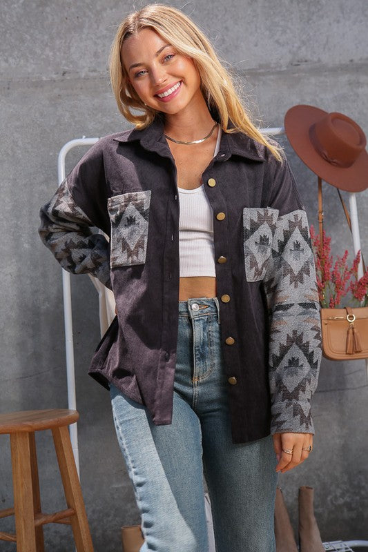 Corduroy Aztec Jacket