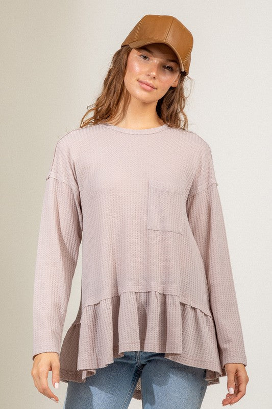Waffle Knit Top
