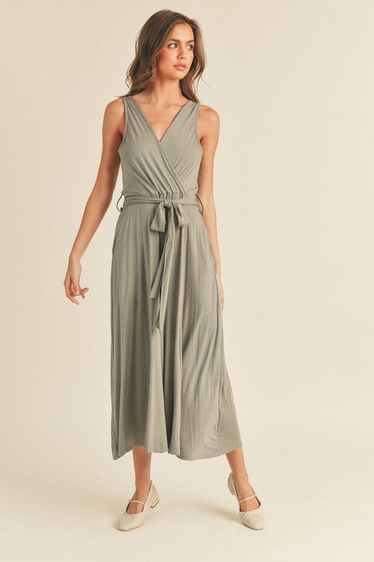 Surplice V-Neck Jumpsuit