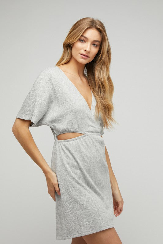 V-Neck Midi Dress