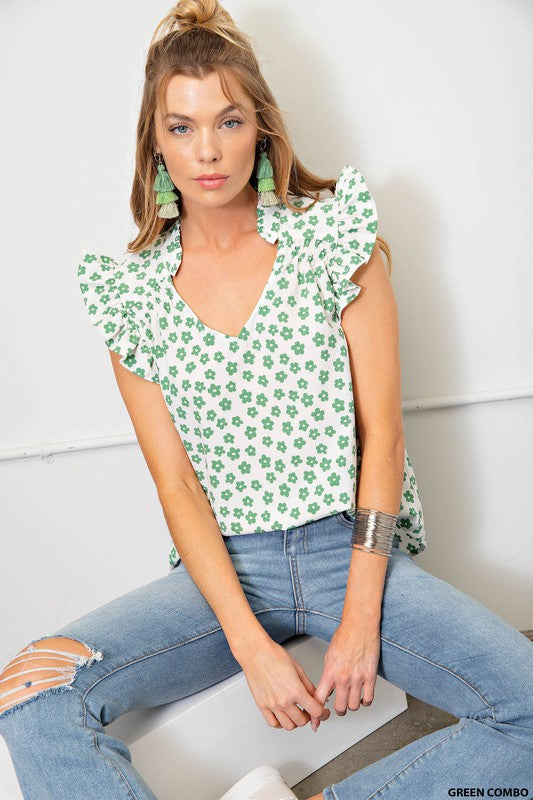 Bubble V-Neck Top