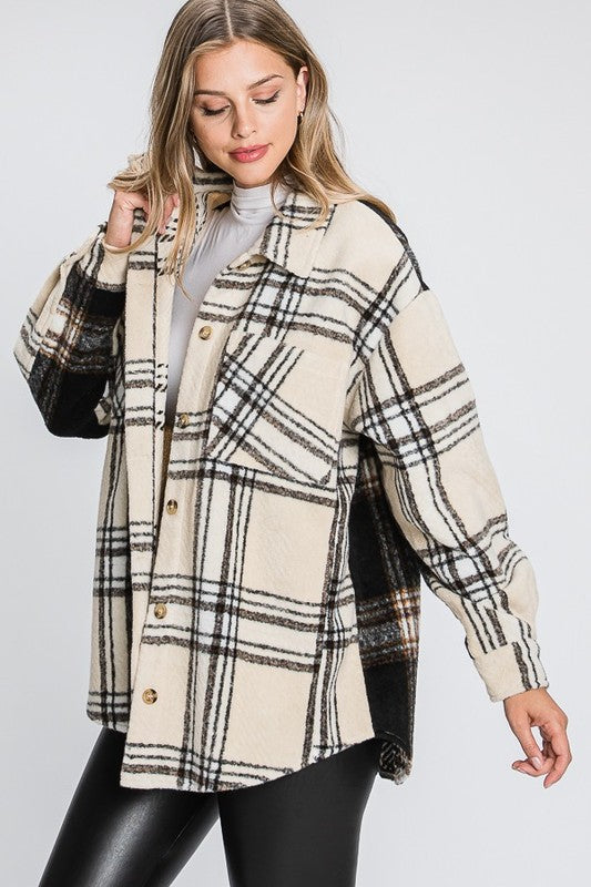 Contrasted Back Jacket