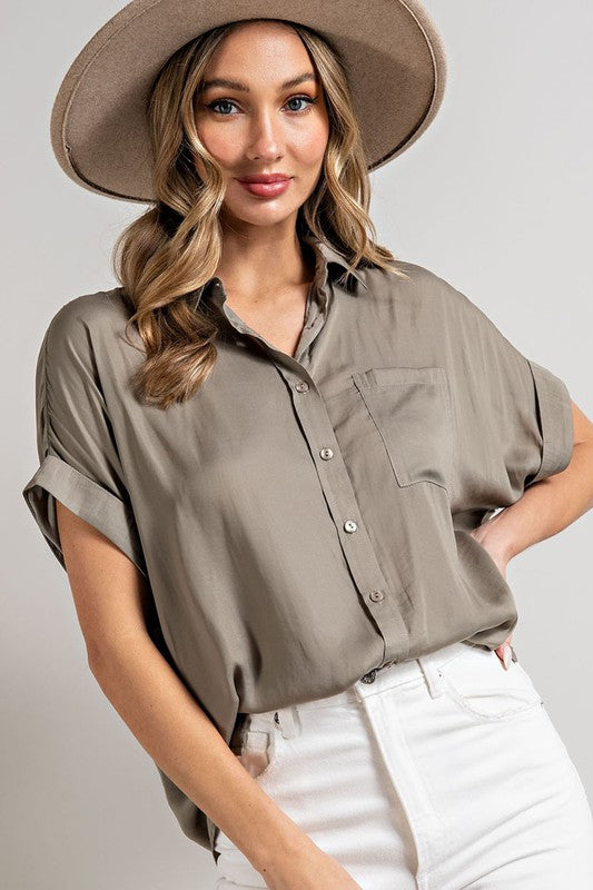 Pocket Blouse Top