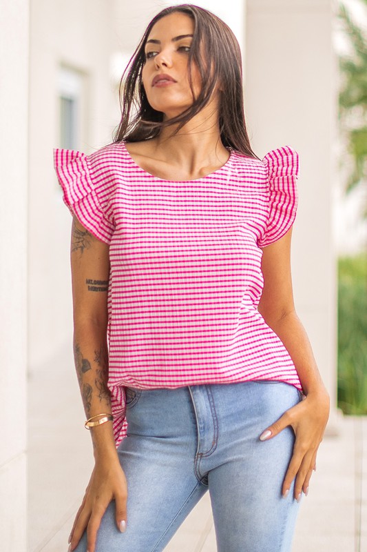 Ruffled Sleeves Top