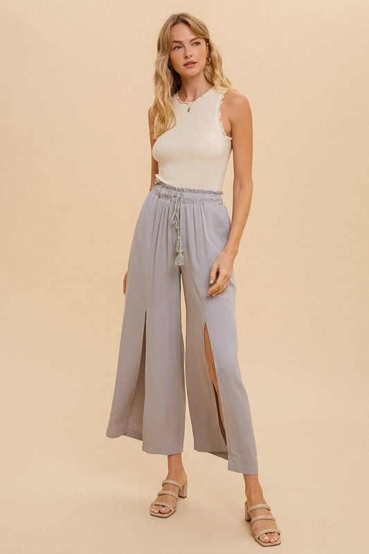 Ruffled Wide Pants