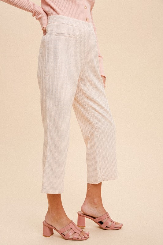 Gingham Textured Pants