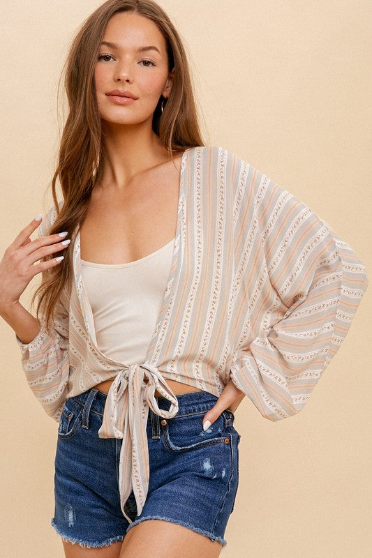 Front Tie Kimono