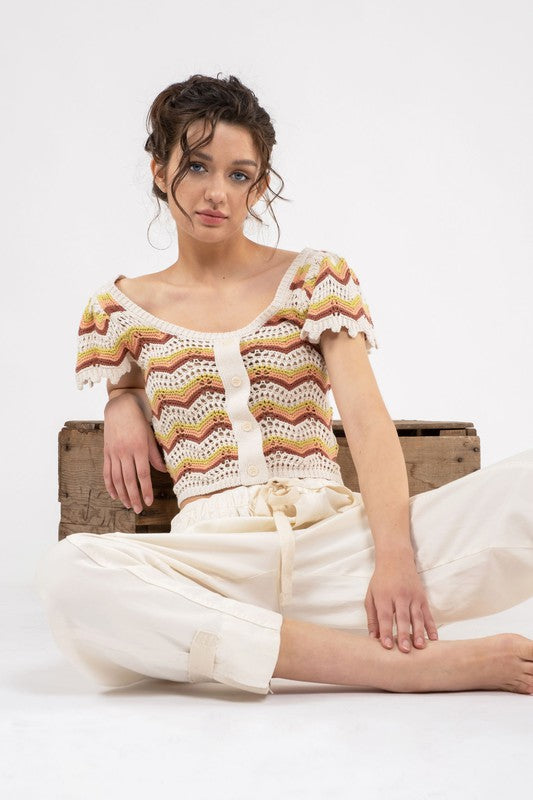Chevron Crochet Top