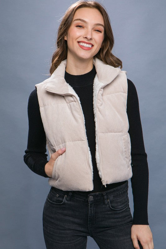 Corduroy Sherpa Vest