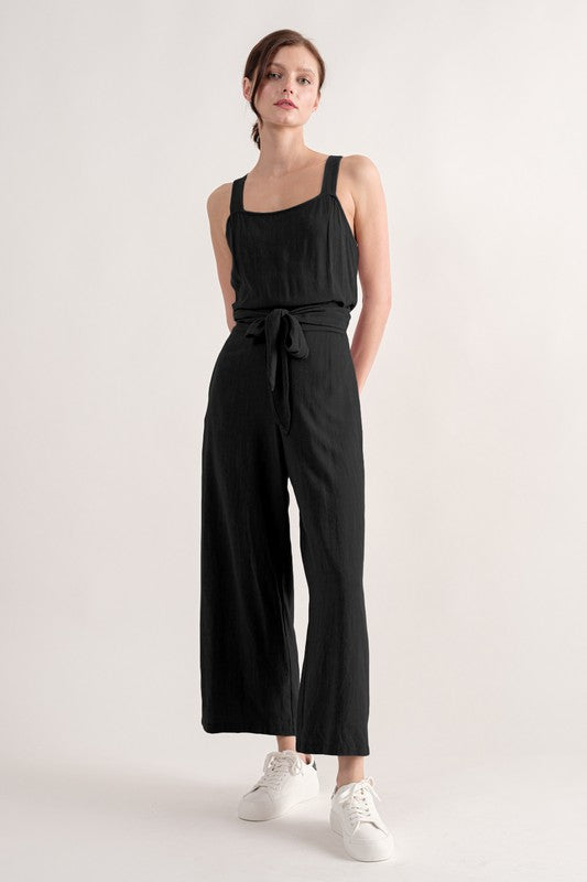 Sleeveless Linen Jumpsuit