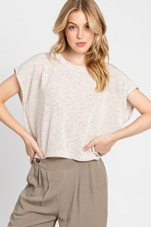 Round Neck Boxy Tee