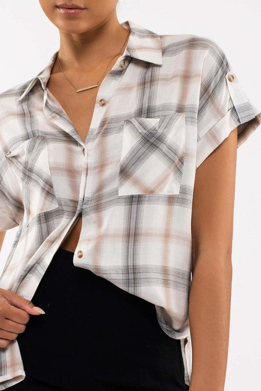 Plaid Woven Top