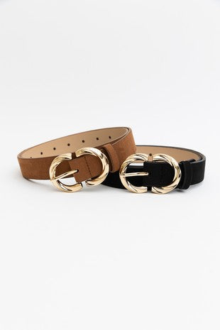 Double C Suede Belt