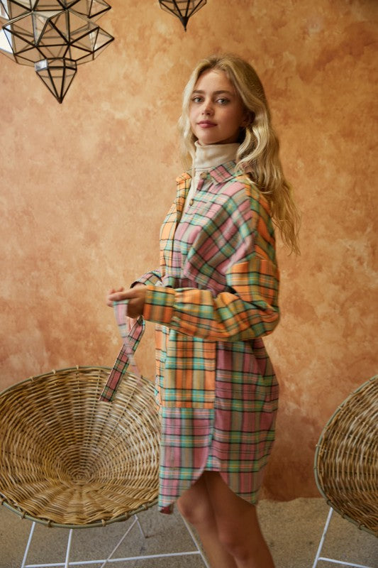 Plaid Shirt Dress