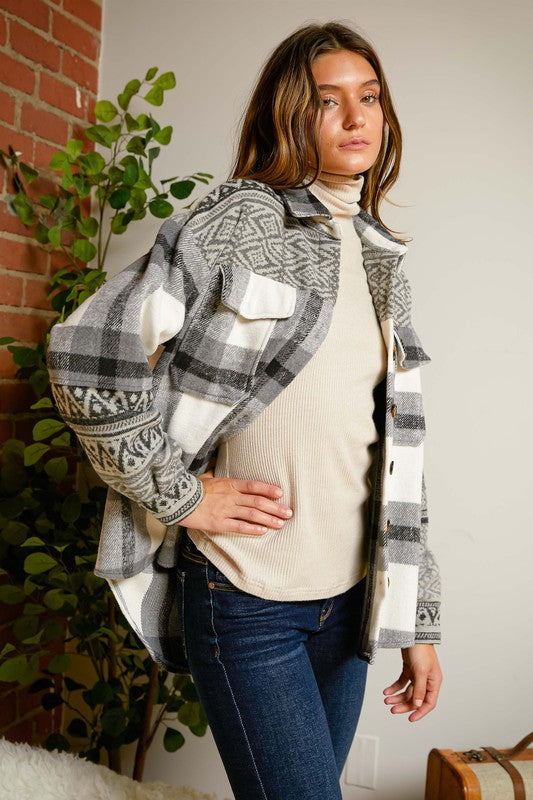 Jacquard Shirt Jacket