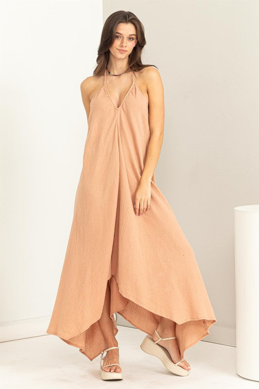 Tie Neck Maxi